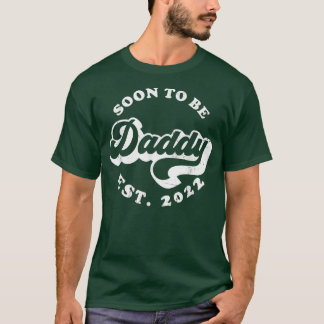 Camiseta Dia de os pais Mens Para Pai Em Breve Pai EST 202