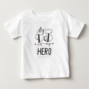 Camiseta Dia de os pais - "Meu Pai é meu herói"