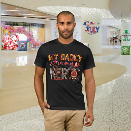 Camiseta Dia de os pais "Meu Pai é meu Herói"