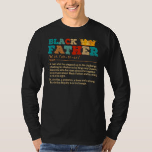 Camiseta Dia de os pais Negro Pai Novo Definição Afro