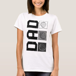 Camiseta Dia de os pais Novo papai Pai Fruta Ve
