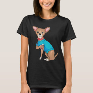 Camiseta Dia de os pais Oferece Cachorro Engraçado Chihuahu