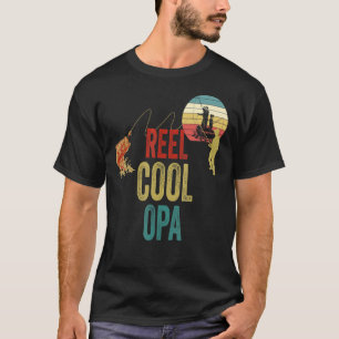 Camiseta Dia de os pais Opa Legal da Vintage Reel Mens