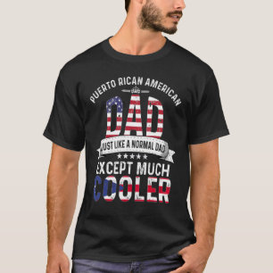Camiseta Dia de os pais Pai americano porto-riquenho Cuba