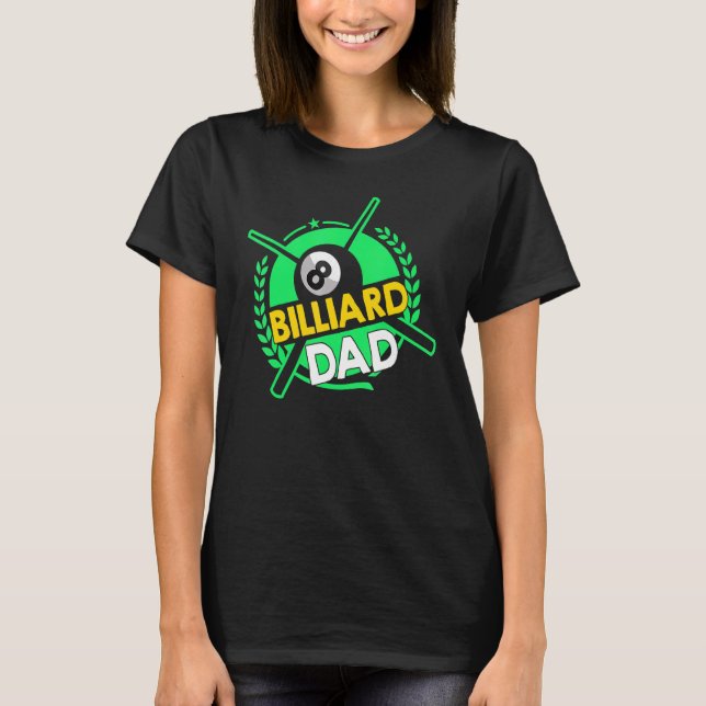 Camiseta Dia de os pais Pai Billiard (Frente)