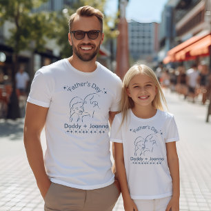 Camiseta Dia de os pais, Pai e Filha