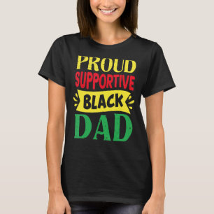 Camiseta Dia de os pais Pai Preto de Suporte Ortoso