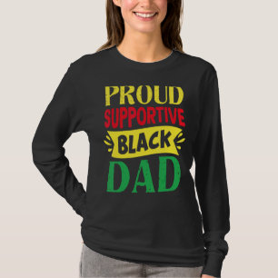 Camiseta Dia de os pais Pai Preto de Suporte Ortoso