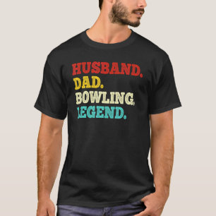 Camiseta Dia de os pais Pai Vintage Husband Men Boliche