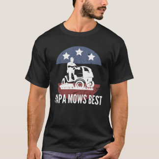 Camiseta Dia de os pais: Papa Mows Best - Pai Patriótico