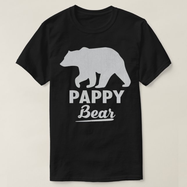 Camiseta Dia de os pais Pappy Bear Avô Gift Men (Frente do Design)
