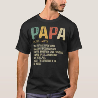 Camiseta Dia de os pais Para Homens Pai Definição Vovô