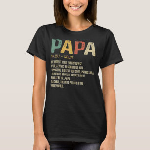 Camiseta Dia de os pais Para Homens Pai Definição Vovô