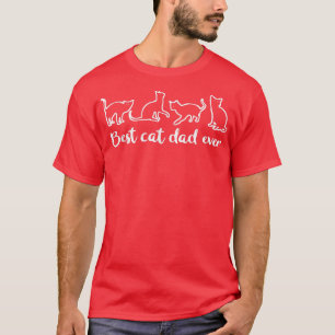 Camiseta Dia de os pais para o melhor Pai de gatos do Pai