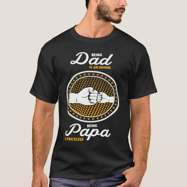 Camiseta Dia de os pais para o Pai Filho Filha Toddler Ki (Frente)