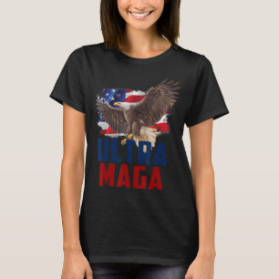 Camiseta Dia de os pais Patriótico Ultra MAGA Fl da Águia A