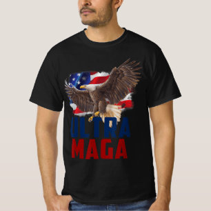 Camiseta Dia de os pais Patriótico Ultra MAGA Fl da Águia A