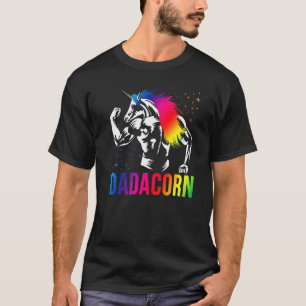 Camiseta Dia de os pais Piada Unicorn Dadacorn Musculo Unic
