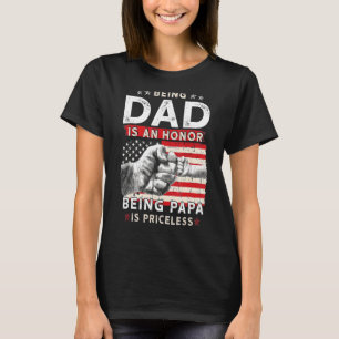 Camiseta Dia de os pais Por Pai Uma Honra Ser Papa É Pricel