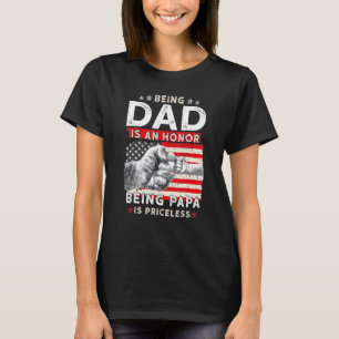 Camiseta Dia de os pais Por Pai Uma Honra Ser Papa É Pricel