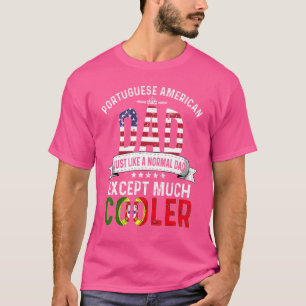 Camiseta Dia de os pais Português-Americano Pai Papa Portug