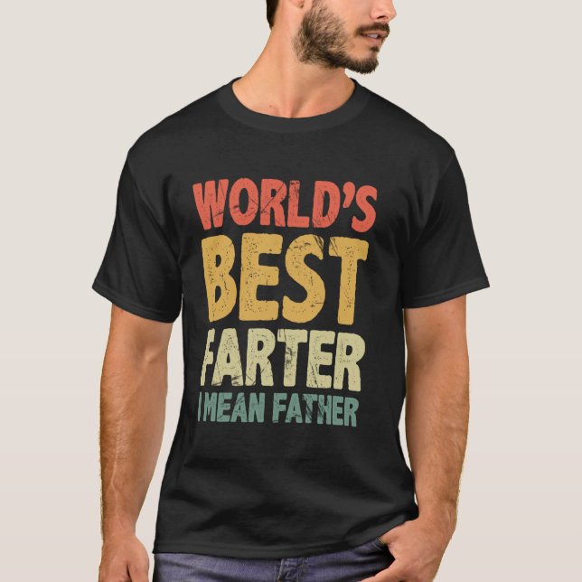 Camiseta Dia de os pais Retro Pai Mundo Mais Farto Quero Di (Frente)