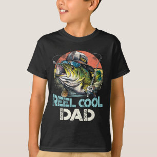 Camiseta Dia de os pais Retroativo Da Vintagem De Pesca Do