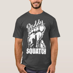 Camiseta Dia de os pais Sasquatch Pé Grande do Pai pai Qua