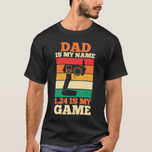 Camiseta Dia de os pais Slot Car Racer Pai Meu Nome 124 É