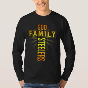 Camiseta Dia de os pais Steeler da Família Deus Presente