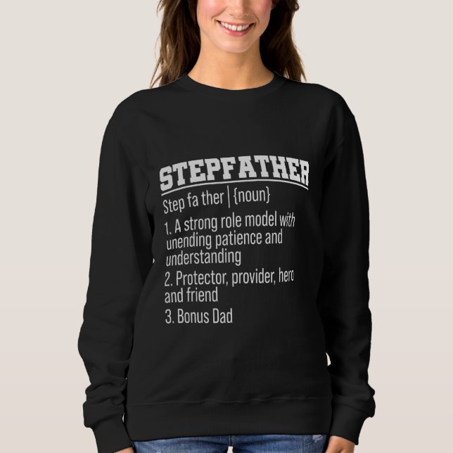 Camiseta Dia de os pais Stepdad Noun Definition Stepd (Frente)