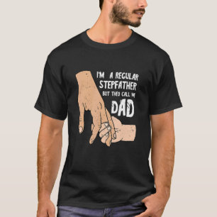 Camiseta Dia de os pais Stepdad Segure Minha Mão Filha Filh