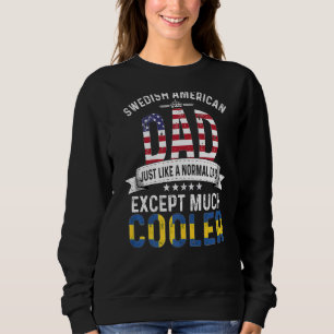 Camiseta Dia de os pais Sueco-Americano Papa País Swed