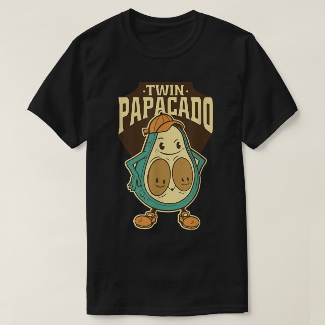Camiseta Dia de os pais Twin Papacado (Frente do Design)