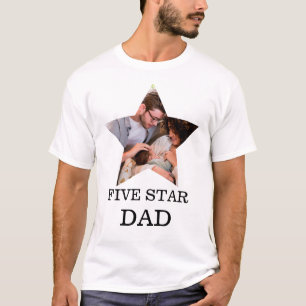 Camiseta Dia de os pais único moderno Foto do Pai 1 de cinc