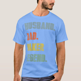 Camiseta Dia de os pais Vintage de Legenda do Pai Husband