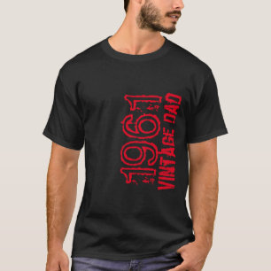 Camiseta Dia de os pais Vintage Pai Personalizar Ano Vermel