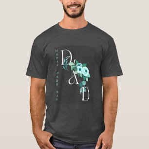 Camiseta Dia de Pais Personalizados Verticais Florais