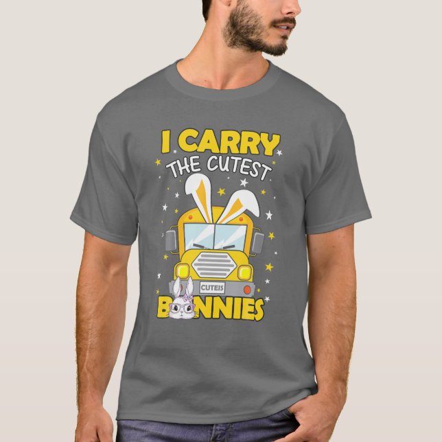 Camiseta Dia de Páscoa do Barramento de Páscoa Básico (Frente)