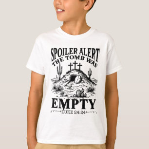 Camiseta Dia de Páscoa Religioso Cristão Alerta de Spoiler