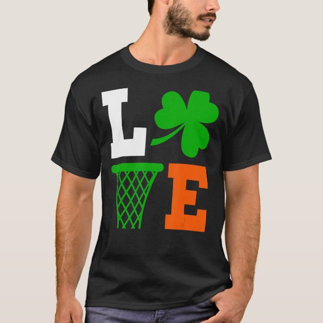 Camiseta Dia de Patrick, Rua de basquete Engraçado e Engraç (Frente)