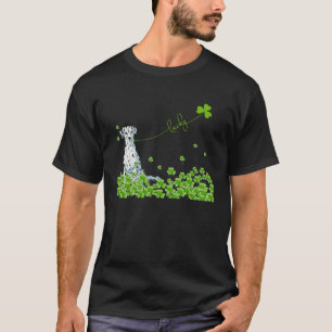 Camiseta Dia de Patrick, Rua de Shamrock, um cão dalmaciano