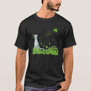 Camiseta Dia de Patrick, Rua de Shamrock, um cão dalmaciano