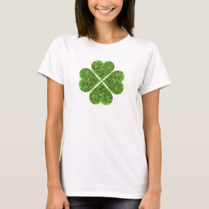 Camiseta Dia de Patrick, trevo verde irlandês