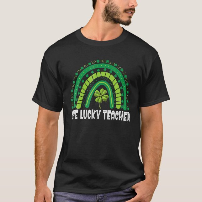 Camiseta Dia De Patrick, Um Professor Sortudo, Rua Arco-Íri (Frente)