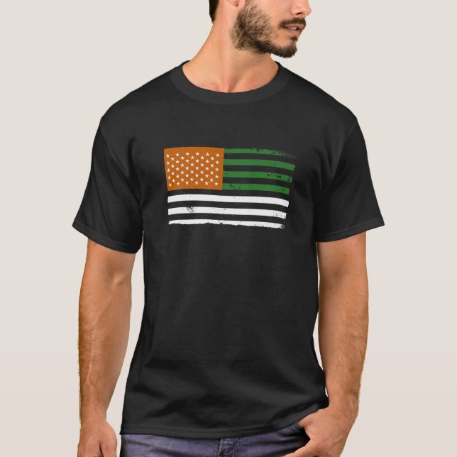 Camiseta Dia de Patricks, Ruas de Sinalizador dos EUA (Frente)