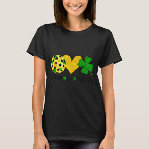 Camiseta Dia de patty do amor pela paz trevos de pickleball