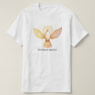 Camiseta Dia de Pentecostes Asas de Fogo Pássaro Dourado Ch