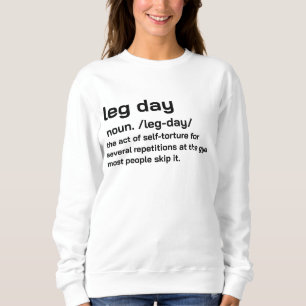 Camiseta Dia de perna na academia Definição Treino Fitness