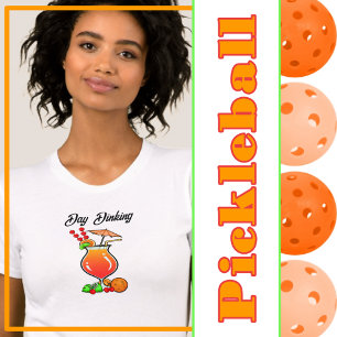 Camiseta Dia de Pickleball Coquetel Furacão Tropical Dinkin